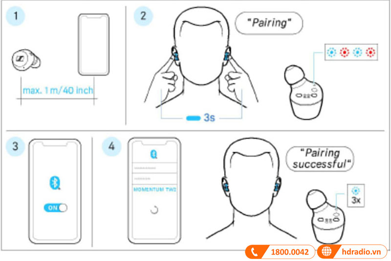 cách ghép nối tai nghe không dây với thiết bị bluetooth