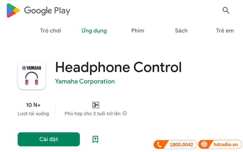 Hướng dẫn tải ứng dụng Yamaha Headphones Control