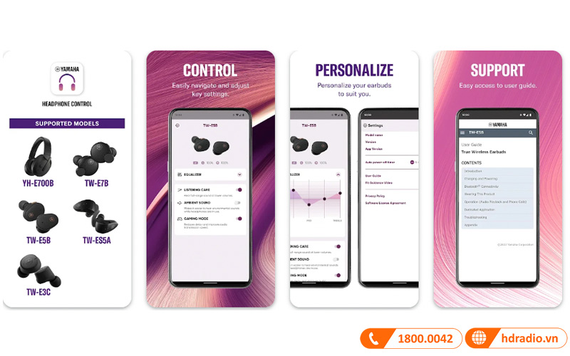 Hướng dẫn sử dụng ứng dụng Yamaha Headphones Control