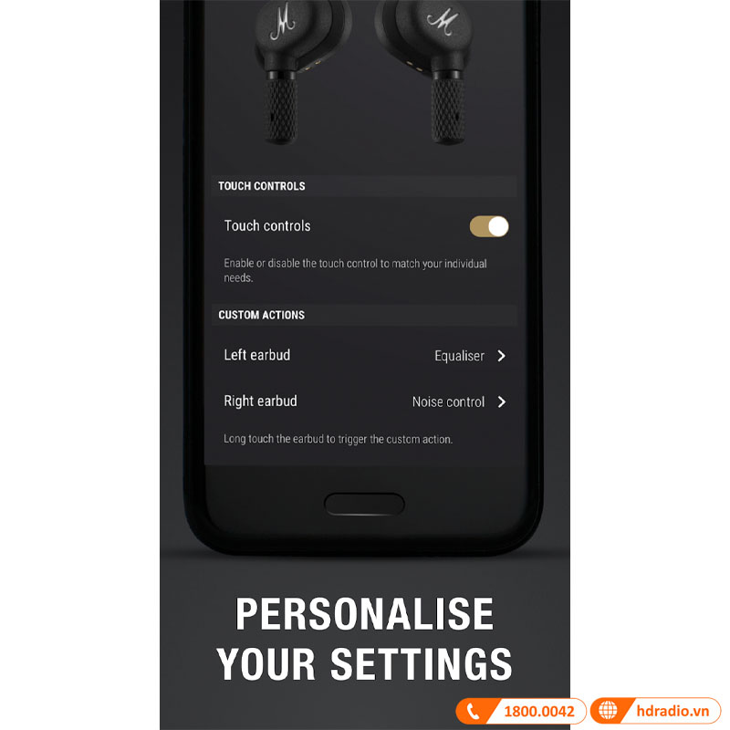 Tùy chọn thao tác cảm ứng