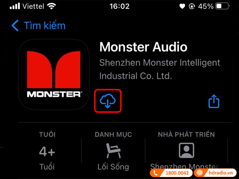 tải ứng dụng Monster Audio trên IOS