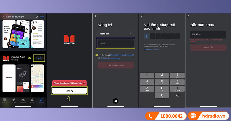 ghep noi tai nghe Monster voi ung dung Monster Audio