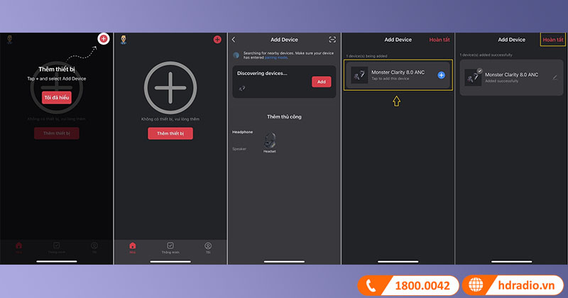 ghep noi tai nghe Monster voi ung dung Monster Audio
