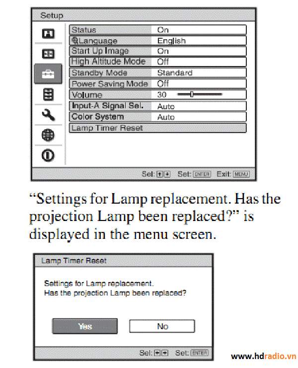 Hướng dẫn cách thay bóng đèn máy chiếu Panasonic